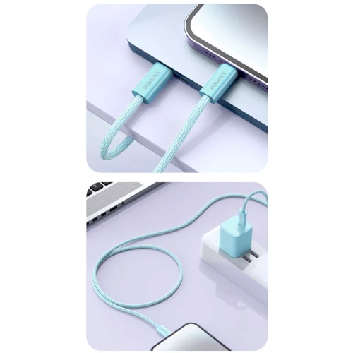 Кабель Romoss Cable USB-C to Lightning CB1734 9V 3A 1m Green (CB1734-631-414H) фото 7