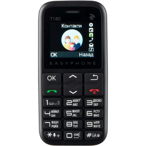 Мобильный телефон 2E T180 2020 Black (UA UCRF)
