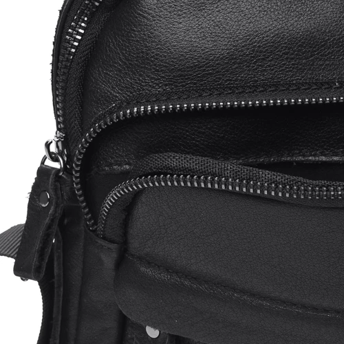 Чоловіча сумка планшет Keizer чорна (K18853-black): Тип ручки Плечовий ремінь, Без ручки