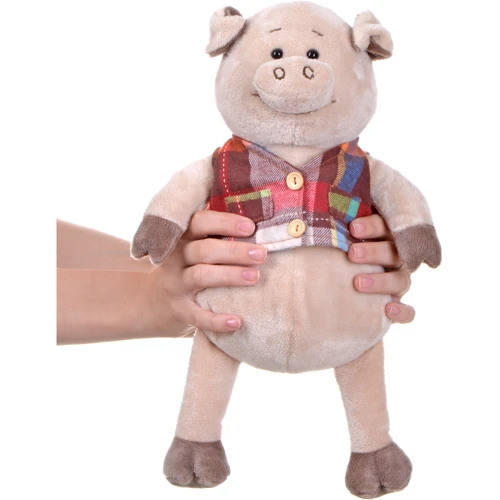Мягкая игрушка Same Toy Свинка в жилетке 45 см (THT722): Тип домашние питомцы