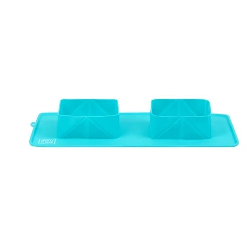 Миска складана WAUDOG Silicone 385х230х50 мм блакитний (50802): Особливості Походная