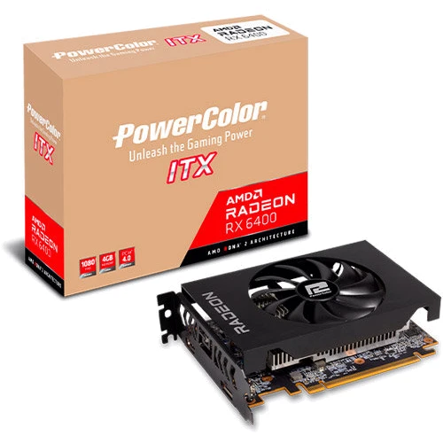 Відеокарта PowerColor AMD Radeon RX 6400 ITX 4GB GDDR6 (AXRX 6400 4GBD6-DH)