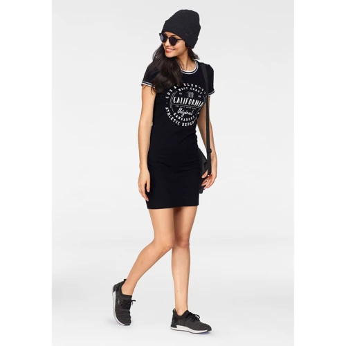 Платье KangaROOS 25399736 44 черное повседневное до середины бедра: Длина рукава Короткий
