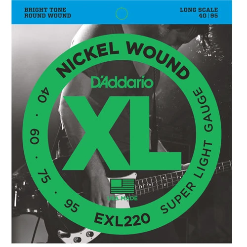 Струна для гитар Струны D`ADDARIO EXL220 XL SUPER LIGHT 40-95