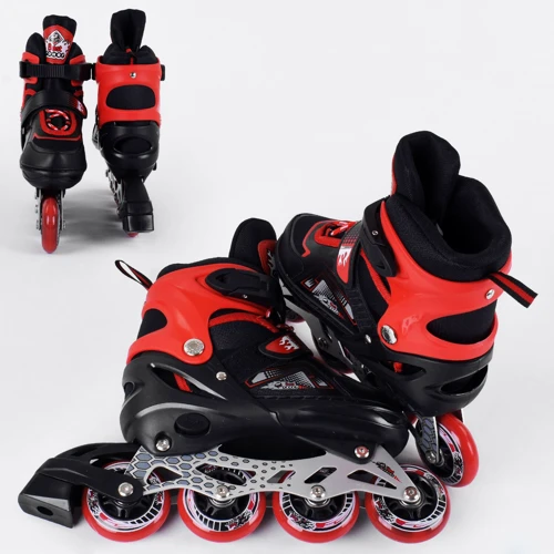Роликові ковзани Best Roller Red-Black (98927): Розташування коліс in-line