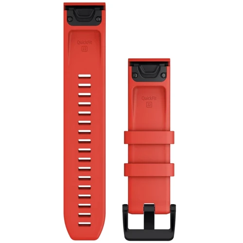 Ремешок Garmin QuickFit 22 Watch Bands Laser Red with Black Stainless Steel Hardware (010-12901-02): Цвет красный