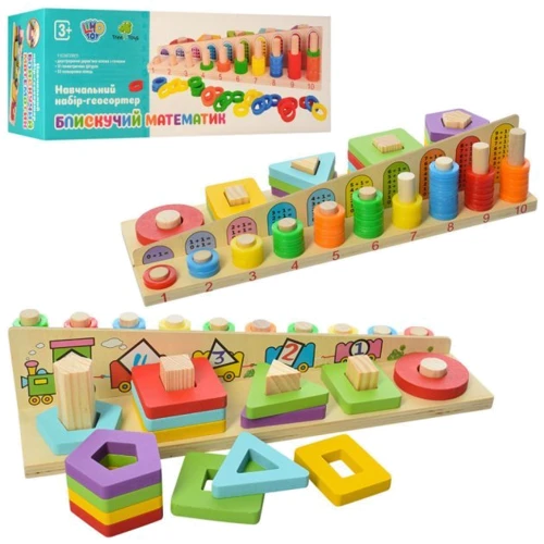 Развивающая игрушка YOU ZAI WANG Геометрика MD 2068 деревянная: Тип сортер