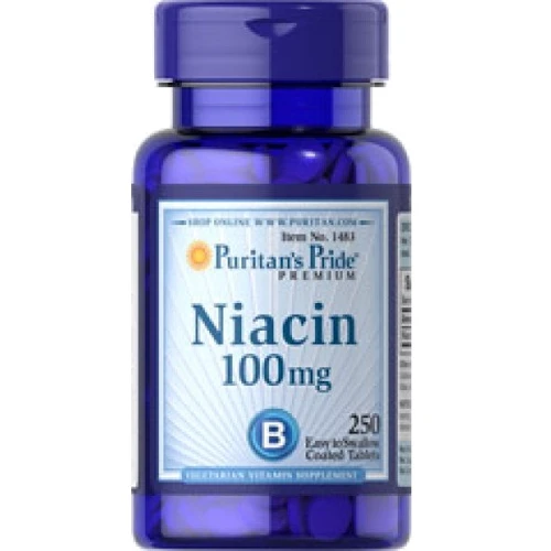 Puritan's Pride Niacin 100 mg-250 Tablets