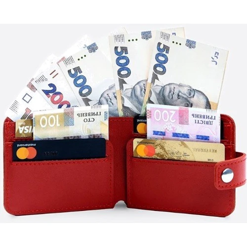 Портмоне The Wings Mini 2.2 красное (TW-PM-2-2-red): Формат кошелька Вертикальный