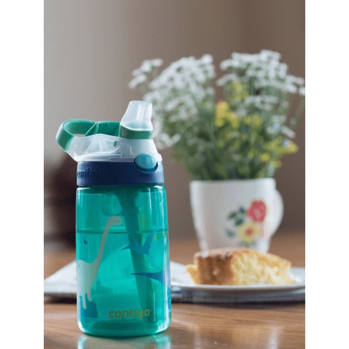 Пляшка для води дитяча Contigo Gizmo Flip 420 мл Jungle Green Dino: Об'єм, мл 420