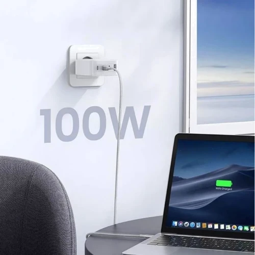 Зарядний пристрій Ugreen Wall Charger USB+3xUSB-C CD226 GaN 100W White (15337): Кількість USB-портів 4