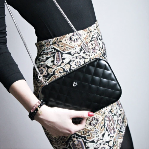 Женский клатч Ogon Designs Quilted ledy bag черный (QLB_Black): Фактура Стеганая, Матовая