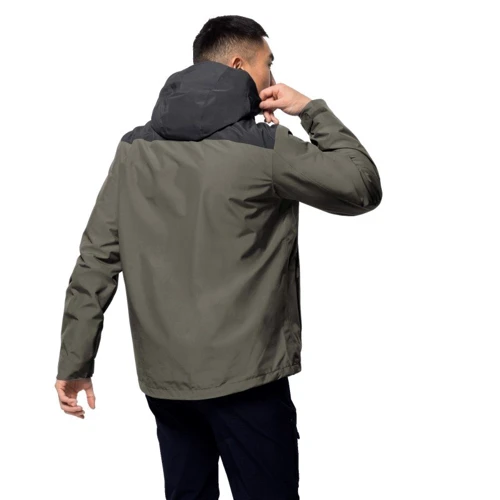 Куртка Jack Wolfskin Arland 3IN1 1110711-5066 52 серая демисезонная с капюшоном: Тип застежки На молнии