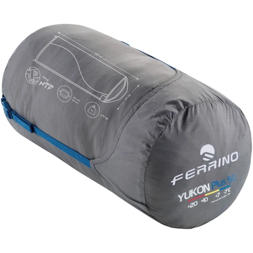 Спальний мішок Ferrino Yukon SQ / + 10 ° C Blue / Grey (Left): Вага з упаковкою 1200 г