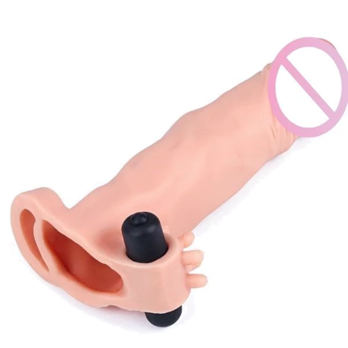 Насадка с вибрацией LoveToy Add Pleasure X-Tender Vibrating Penis Sleeve Flesh Add 2", Flesh
