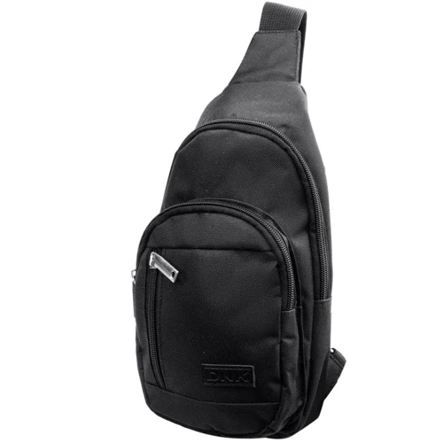Чоловіча сумка-слінг DNK Leather чорна (DNK Joker 4 bag-1)