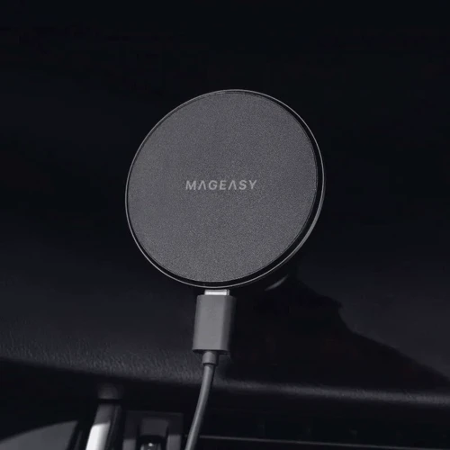 Тримач SwitchEasy Car Holder Air Ven MagMount MagSafe 15W Black (MCG123031BK22) для iPhone 16 I 15 I 14 I 13 I 12 series : Особливості магнітний, автодержатель, MagSafe