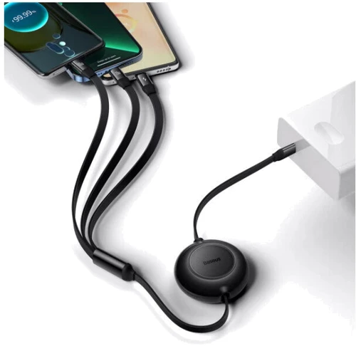 Кабель Baseus Cable USB-C to Micro USB/Lightning/Type-C Bright Mirror 2 Series 100W 1.1m Black (CAMJ010201) фото 6