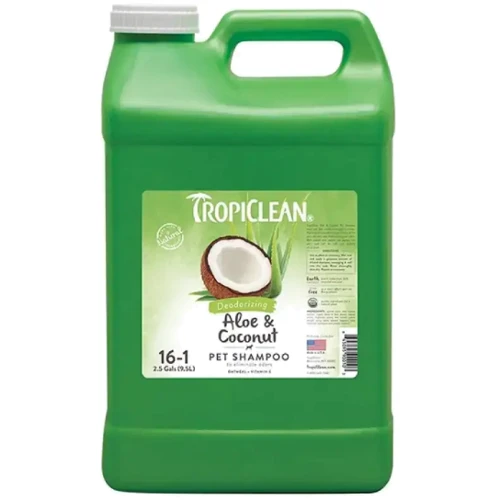Шампунь Tropiclean Алое та кокос концентрат 1:16 для собак та котів 9.5 л (900103)