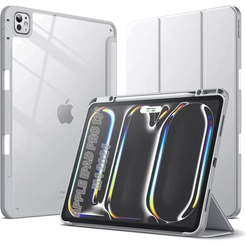 Аксессуар для iPad BeCover Soft Edge TPU with Pencil mount Gray for iPad Pro 13 2024 M4 (711718)