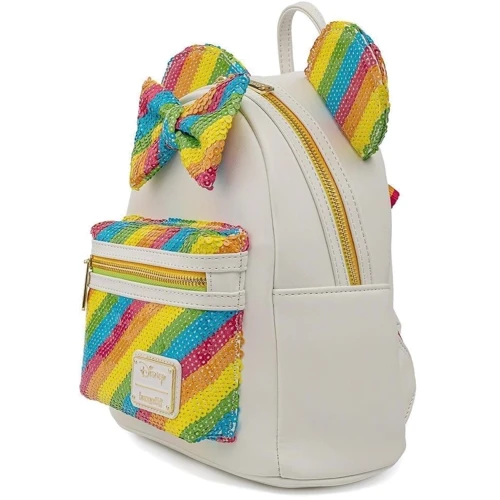 Рюкзак Loungefly Disney - Minnie Mouse Sequined Rainbow Mini Backpack (WDBK1659): Размер M (130-145 см)