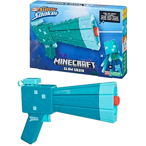 Водный бластер Hasbro Nerf Super Soaker Minecraft Glow Squid (F7600)