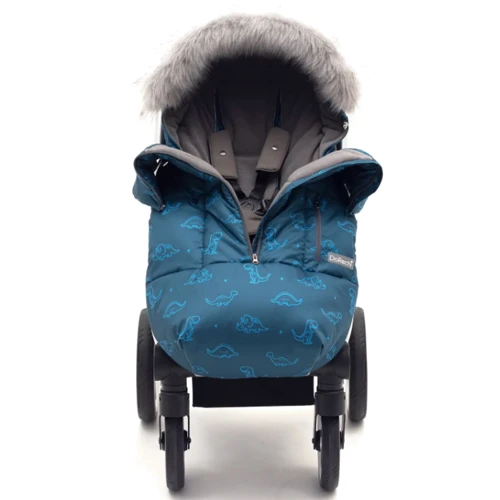 Тренд на флисе ДоРечі Дино с опушкой синий (2060 O)