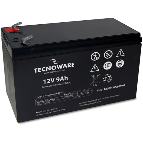 Акумуляторна батарея TECNOWARE 12V-9Ah (EACPE12V09ATWP): Тип AGM