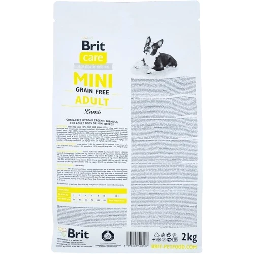 Сухой корм Brit Care Mini GF Adult Lamb для собак малых пород Ягненок 2 кг +3 паучи 85 г (2700000049426): Тип Сухой корм