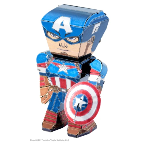 Металлический 3D конструктор Fascinations Marvel Avengers - Капитан Америка (MEM001) фото 1