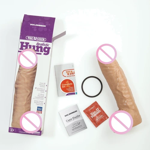Фаллоимитатор Doc Johnson Realistic Hung - Vanilla, Vac-U-Lock