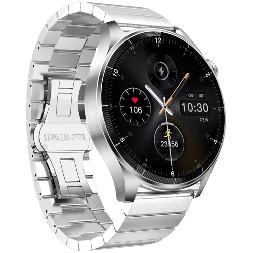 Смарт-часы Forever Grand 2 SW-710 Silver + ремешок: Дисплей 1.45" IPS (412x412)