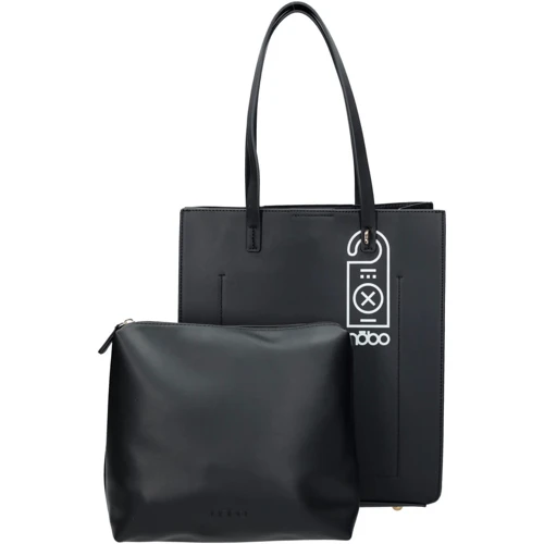 Жіноча сумка шоппер Nobo чорна (NBAG-I5150-C020): Фактура матова, Гладка