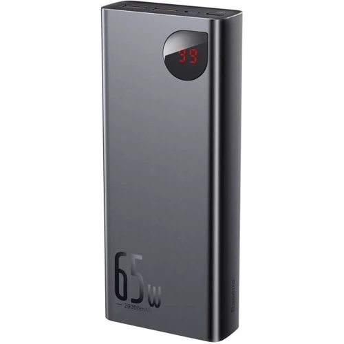 Внешний аккумулятор Baseus Power Bank 20000mAh Adaman Metal Digital Display 65W Black (PPIMDA-D01): Встроенный кабель нет