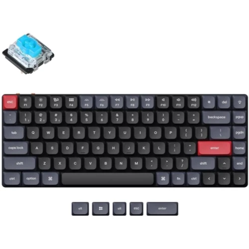 Клавіатура Keychron K3 PRO 84Key Gateron Blue Low Profile QMK UA White Led Black (K3PA2_KEYCHRON) фото 7