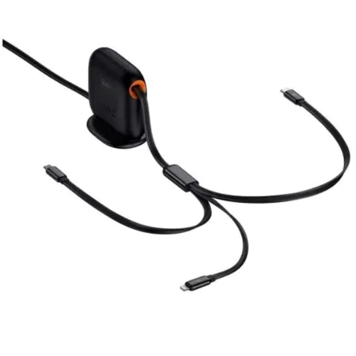 Кабель Baseus Cable USB-C to Lightning/microUSB/USB-C Traction Series Retractable Fast Charging 100W 1.7m Black (CAQY000001): Тип USB-C - Lightning/microUSB/USB-C