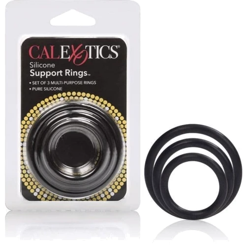 Эрекционные кольца California Exotic Novelties Silicone Support Rings (черный)
