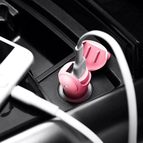 Зарядний пристрій Baseus USB Car Charger Adorkable 2xUSB 3A White (CCALL-DM01): Тип автомобільне