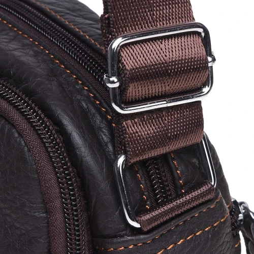 Мужская сумка через плечо Borsa Leather коричневая (K11020-brown): Тип ручки Плечевой ремень, Без ручки