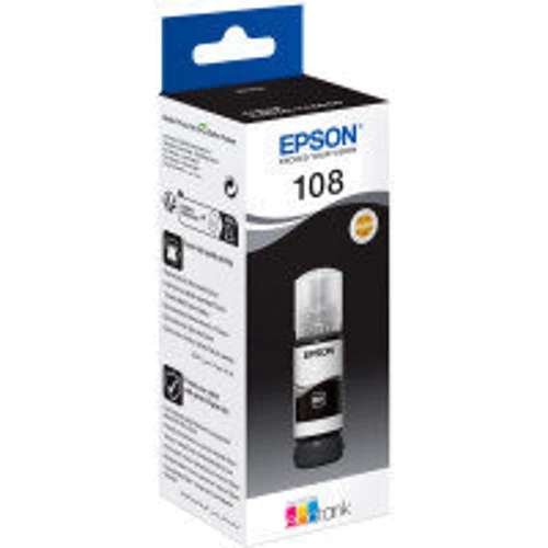 Чорнило Epson 108 EcoTank L8050/L18050 black (C13T09C14A): Колір Black