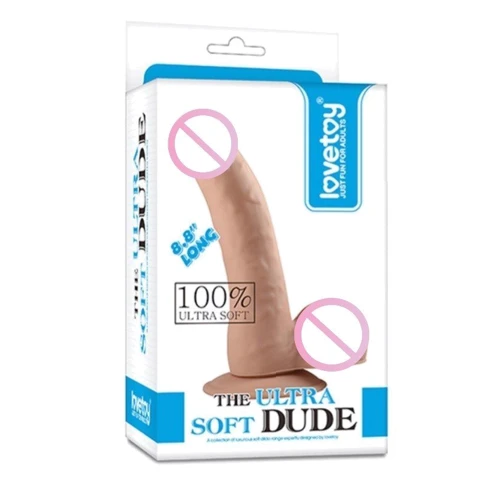 Фаллоимитатор LoveToy The Ultra Soft Dude Flesh 2 8.8"