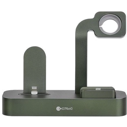 Док-станція COTEetCI Base29 3in1 Stand Green (CS7211-GR) for Apple iPhone, Apple Watch and Apple AirPods
