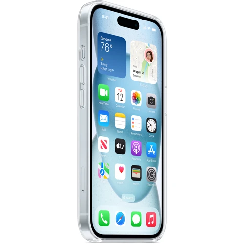 Чехол для iPhone Apple iPhone 15 Clear Case with MagSafe (MXRK3ZM/A): Материалы Пластик