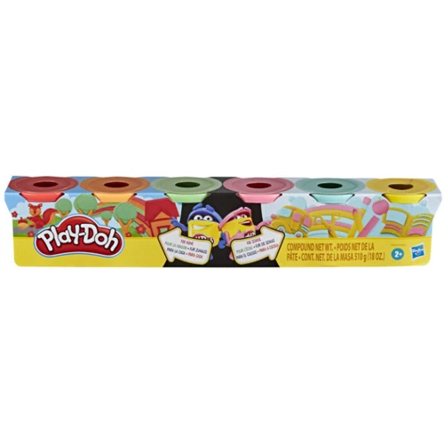 Ігровий набір Hasbro Play-doh з 6 баночок (RAINBOW SPLIT AND SHARE PACK) (F0605_F0629)