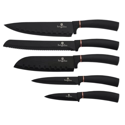 Набір кухонних ножів Berlinger Haus Black Rose Collection 6 предметів (BH 2336)