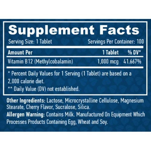 Haya Labs Methyl B-12 1000 mcg Витамин В12 100 таблеток: Тип Витамин B