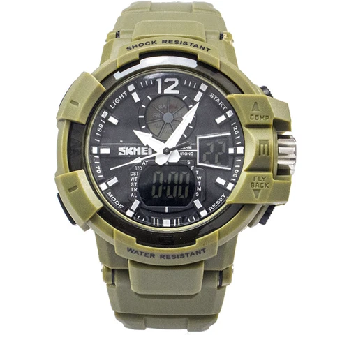 Наручний годинник Skmei 1040 Army Green: Механізм кварцовий