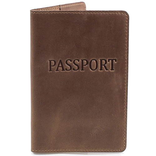 Обложка для паспорта DNK Leather коричневая (DNK-Pasport-Hcol.G)