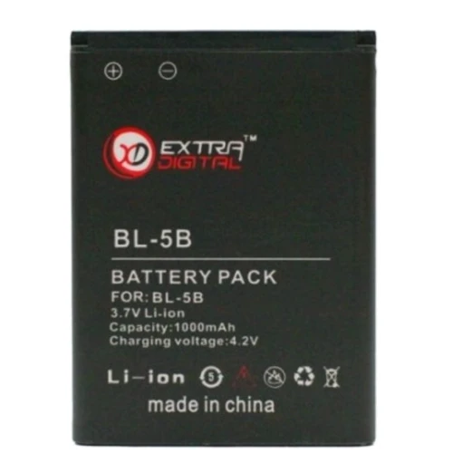 Аккумулятор Аккумулятор ExtraDigital for Nokia BL-5B (1000 mAh) - BMN6272
