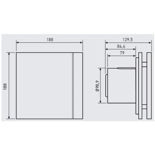 Витяжний вентилятор Soler & Palau SILENT-100 CZ BLACK DESIGN -4C: Монтаж стельовий, настінний